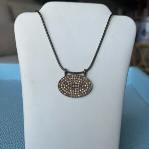 Touchstone Crystal by Swarovski Around Town necklace: antique